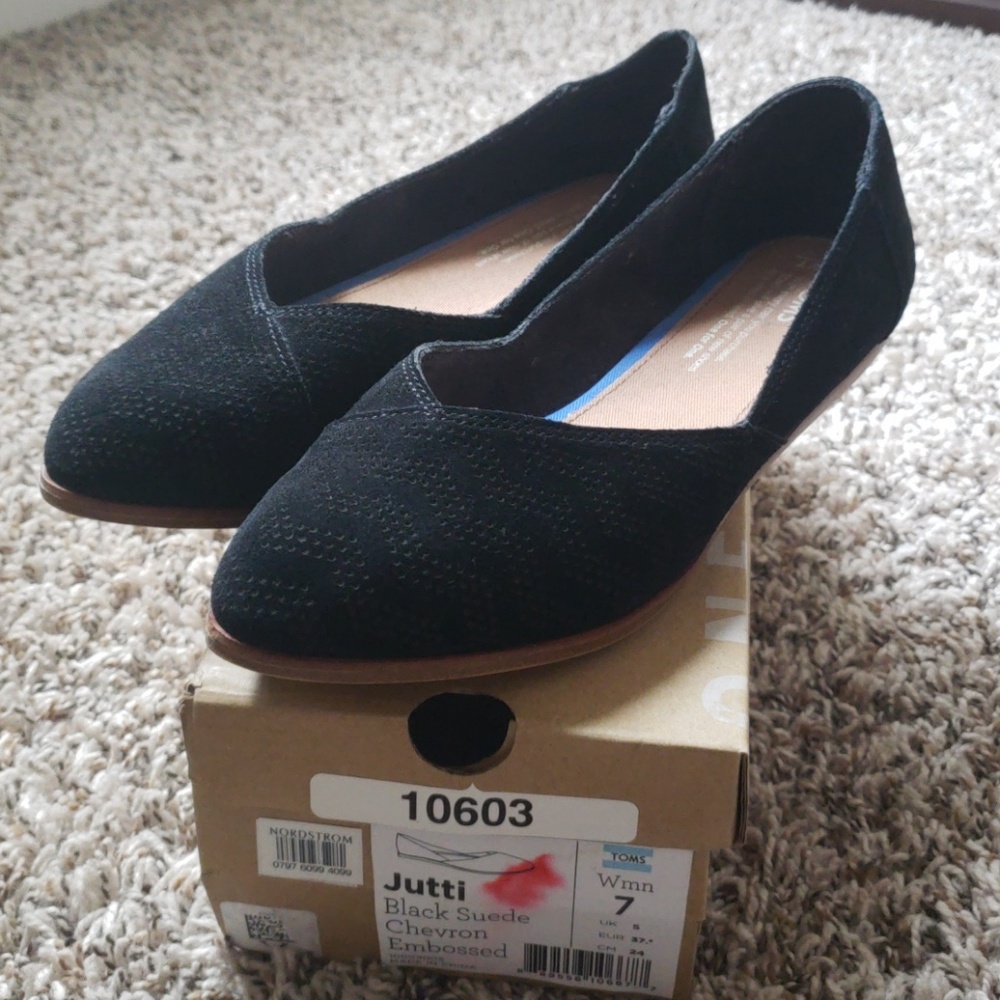 Toms Black Jutti Flats